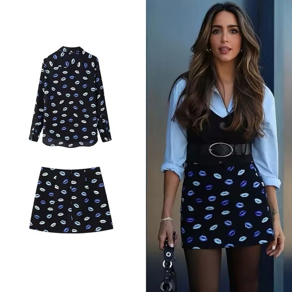 Brand-new zara set: top xs, skirt S - Picture 2 of 9